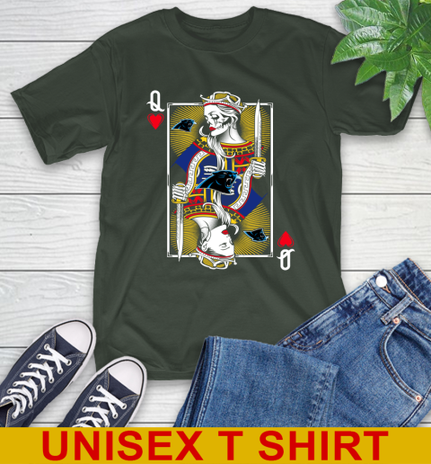NFL Football Carolina Panthers The Queen Of Hearts Card Shirt T-Shirt 6