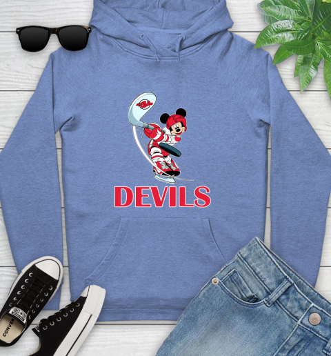 NHL Hockey New Jersey Devils Cheerful Mickey Mouse Shirt Youth Hoodie 11