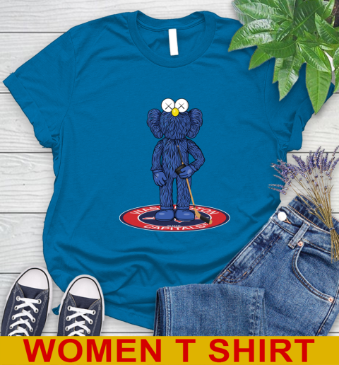 NHL Hockey Washington Capitals Kaws Bff Blue Figure Shirt Women's T-Shirt 7