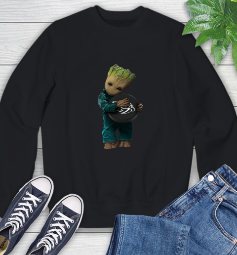 NHL Groot Guardians Of The Galaxy Of The Galaxy Hockey Sports Nashville Predators Sweatshirt 2