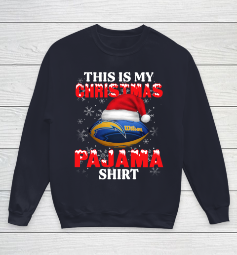 Los Angeles Chargers This Is My Christmas Pajama Shirt NFL Youth Sweatshirt 2