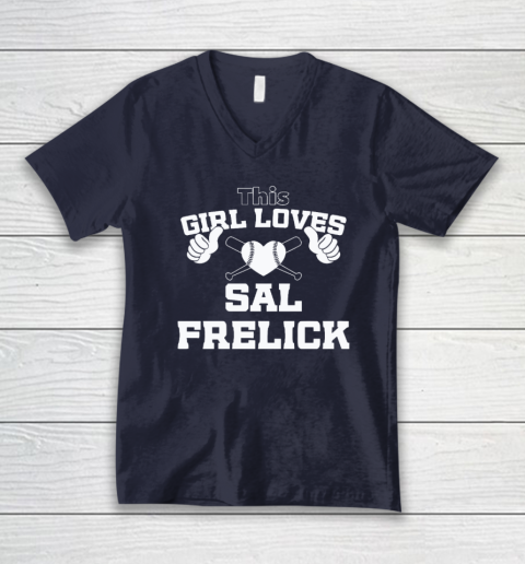 This Girl Loves Sal Frelick V-Neck T-Shirt 2