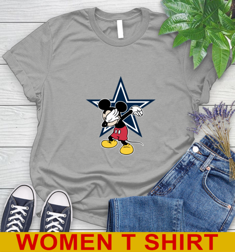 Dallas Cowboys NFL Football Dabbing Mickey Disney Sports Women's T-Shirt - Image 12