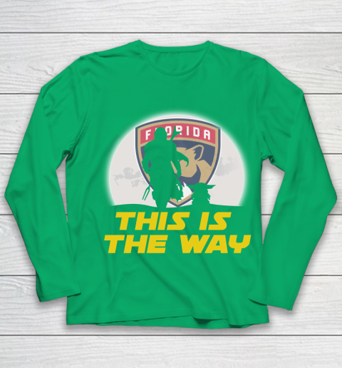 Florida Panthers NHL Ice Hockey Star Wars Yoda And Mandalorian This Is The Way Youth Long Sleeve 4