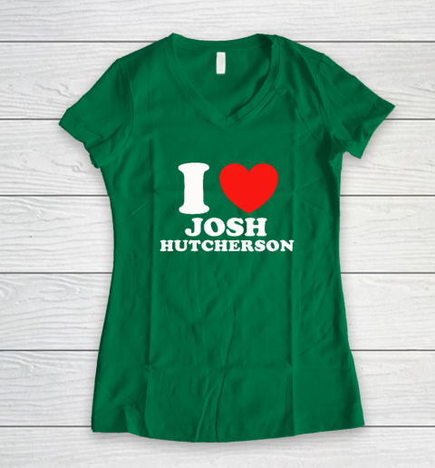 I Love Josh Hutcherson Women's V-Neck T-Shirt 3
