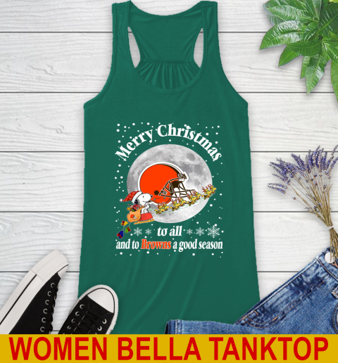 Cleveland Browns Merry Christmas To All And To Browns A Good Season NFL Football Sports Racerback Tank 6 Cleveland Browns Merry Christmas To All And To Browns A Good Season NFL Football Sports Racerback Tank - Image 6