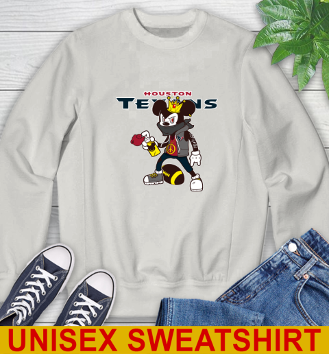 Houston Texans NFL Football Mickey Peace Sign Sports Sweatshirt 12