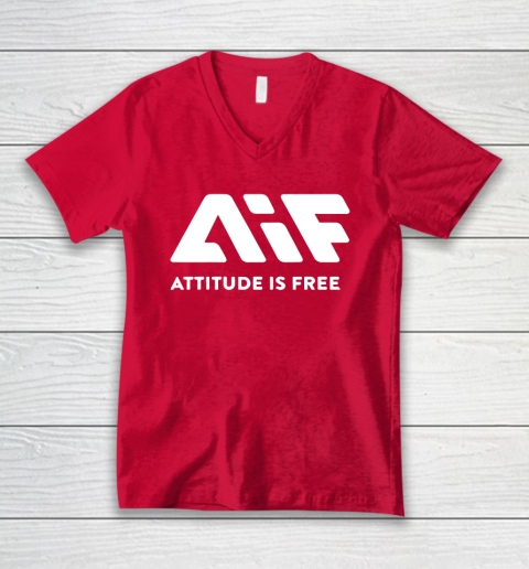 Attitude Is Free V-Neck T-Shirt 6