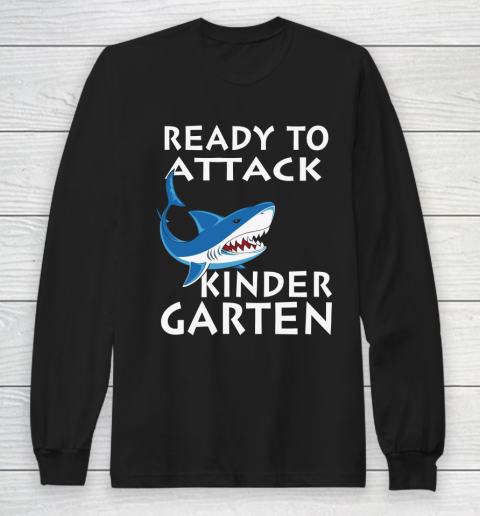 Back To School Shirt Ready to attack kindergarten 1 Long Sleeve T-Shirt