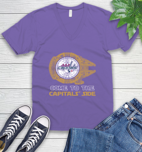 NHL Come To The Washington Capitals Wars Hockey Sports V-Neck T-Shirt 8