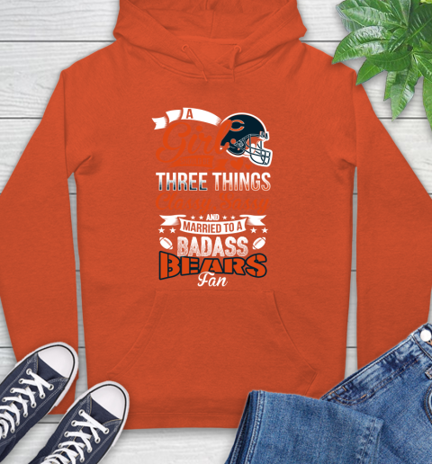 Chicago Bears NFL Football A Girl Should Be Three Things Classy Sassy And A Be Badass Fan Hoodie 4