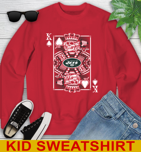 New York Jets NFL Football The King Of Spades Death Cards Shirt Youth Sweatshirt 7