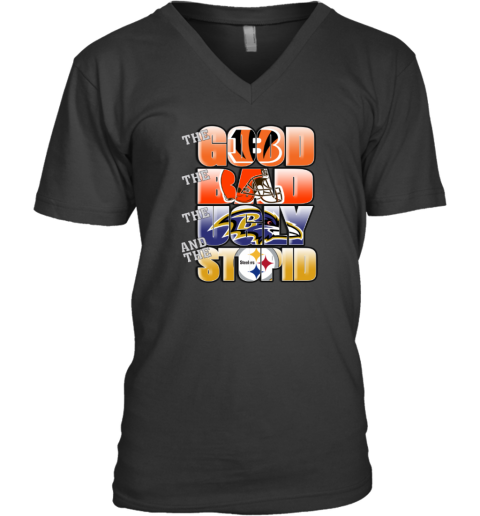NFL Good Bad Ugly Stupid Mashup Cincinnati Bengals V-Neck T-Shirt