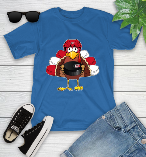 Carolina Hurricanes Turkey Thanksgiving Day Youth T-Shirt 9