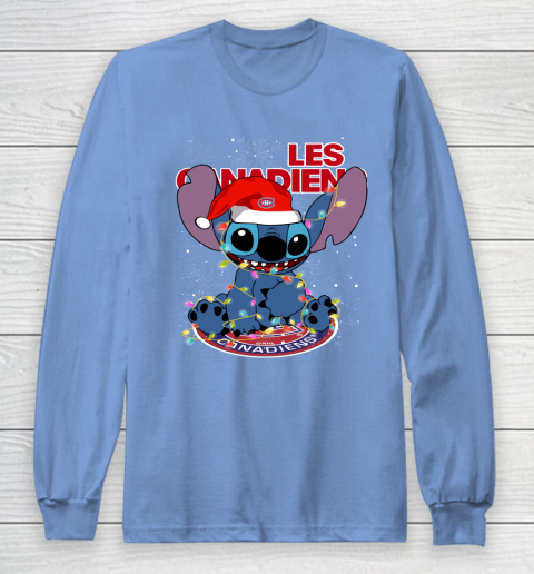 Montreal Canadiens NHL Hockey noel stitch Christmas Long Sleeve T-Shirt 8