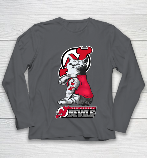 NHL My Cat Loves New Jersey Devils Hockey Youth Long Sleeve 6