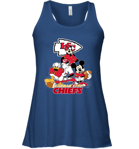 NFL Kansas City Chiefs Mickey Mouse Donald Duck Goofy Football T