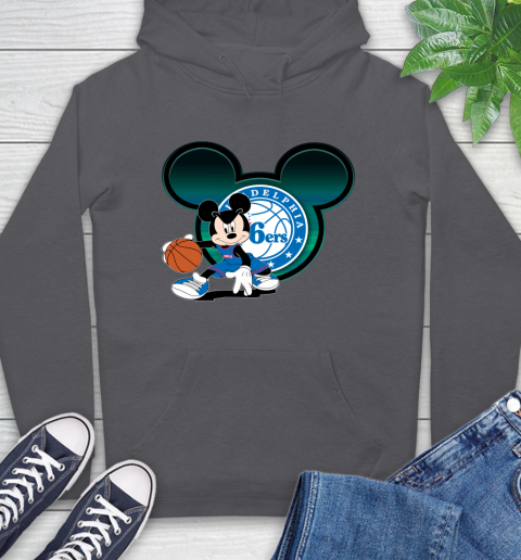 NBA Philadelphia 76ers Mickey Mouse Disney Basketball Hoodie 7