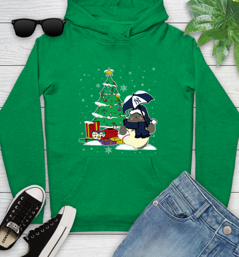 New York Yankees MLB Baseball Cute Tonari No Totoro Christmas Sports Youth Hoodie 9