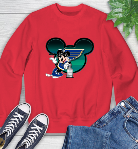 NHL St.Louis Blues Stanley Cup Mickey Mouse Disney Hockey T Shirt Sweatshirt 10