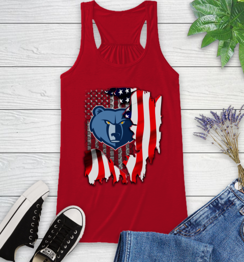 Memphis Grizzlies NBA Basketball American Flag Racerback Tank 5