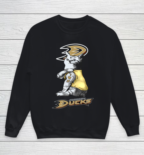 NHL My Cat Loves Anaheim Ducks Hockey Youth Sweatshirt