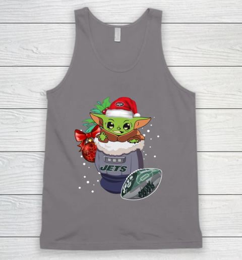 New York Jets Christmas Baby Yoda Star Wars Funny Happy NFL Tank Top 7