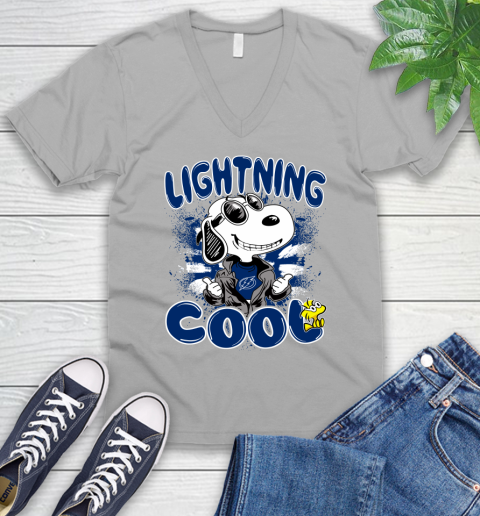 NHL Hockey Tampa Bay Lightning Cool Snoopy Shirt V-Neck T-Shirt 3