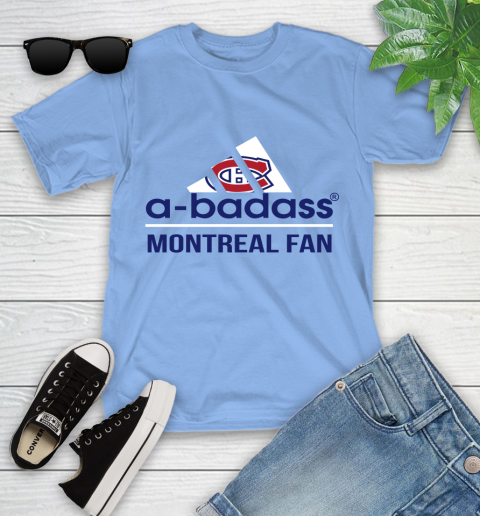 NHL A Badass Montreal Canadiens Fan Adidas Hockey Sports Youth T-Shirt 15