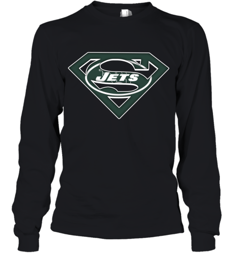 We Are Undefeatable The New York Jets x Superman NFL Youth Long Sleeve
