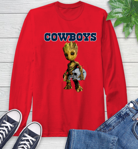 Dallas Cowboys NFL Football Groot Marvel Guardians Of The Galaxy Long Sleeve T-Shirt 10