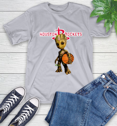 Houston Rockets NBA Basketball Groot Marvel Guardians Of The Galaxy T-Shirt 6