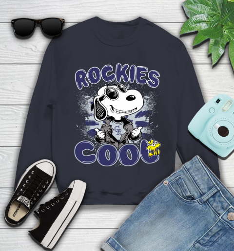 MLB Baseball Colorado Rockies Cool Snoopy Shirt Youth Sweatshirt 3 MLB Baseball Colorado Rockies Cool Snoopy Shirt Youth Sweatshirt - Image 3