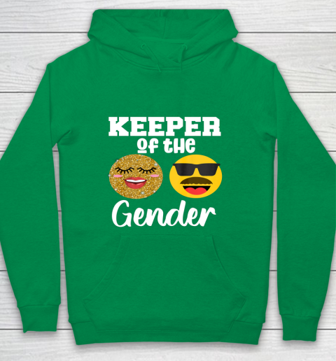 Keeper of the Gender Staches or Lashes Gender Reveal Party Youth Hoodie 4