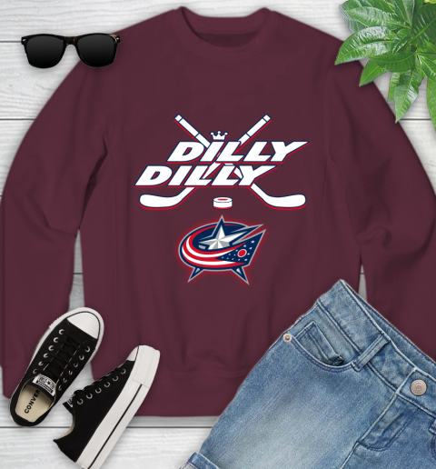 NHL Columbus Blue Jackets Dilly Dilly Hockey Sports Youth Sweatshirt 5
