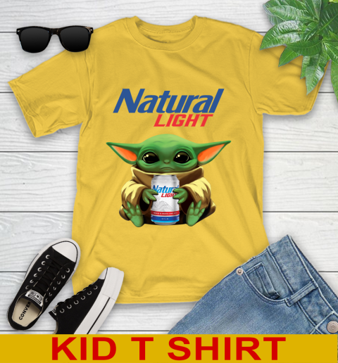 Star Wars Baby Yoda Hugs Natural Light Beer Shirt 108