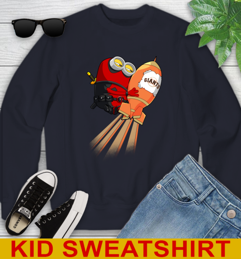 MLB Baseball San Francisco Giants Deadpool Minion Marvel Shirt Youth Sweatshirt 2
