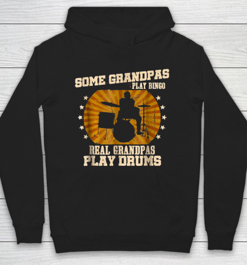 Grandpa Funny Gift Apparel  Mens Drummer Grandpa  Real Grandpas Hoodie
