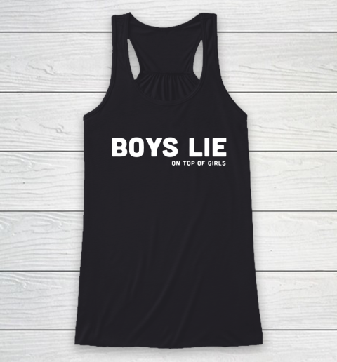 Boys Lie On Top Of Girls Racerback Tank