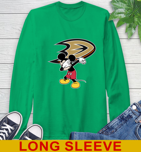 Anaheim Ducks NHL Hockey Dabbing Mickey Disney Sports Long Sleeve T-Shirt 7