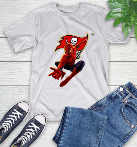 NFL Spider Man Avengers Endgame Football Tampa Bay Buccaneers T-Shirt 12