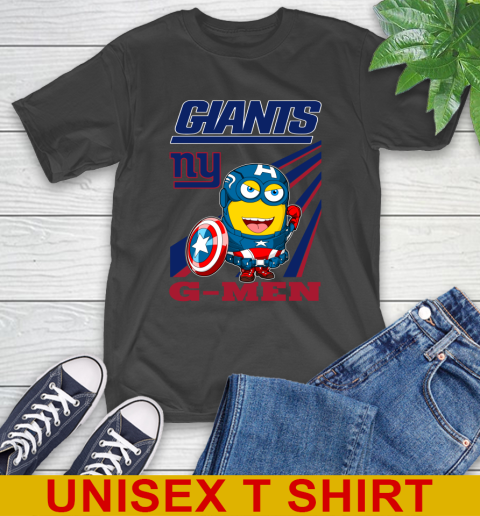 NFL Football New York Giants Captain America Marvel Avengers Minion Shirt T-Shirt