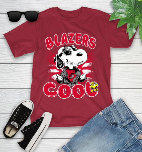 NBA Basketball Portland Trail Blazers Cool Snoopy Shirt Youth T-Shirt 12