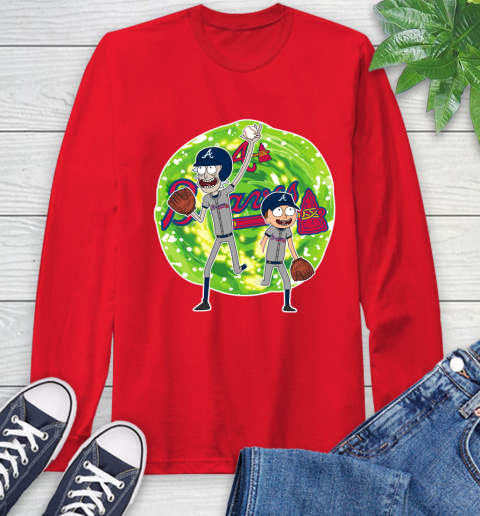 MLB Atlanta Braves Rick And Morty Baseball Sports Long Sleeve T-Shirt 10