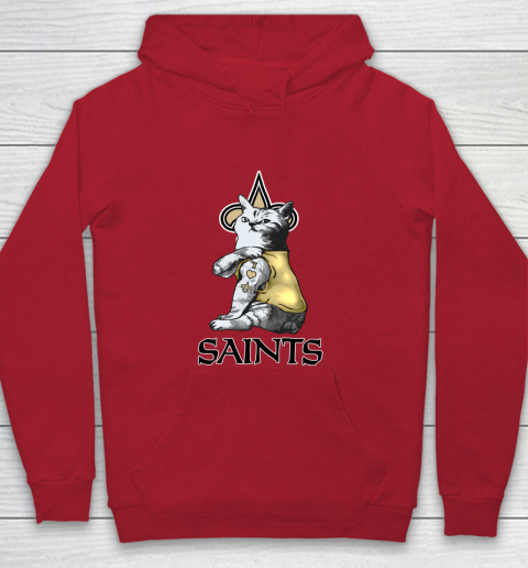 NFL Football My Cat Loves New Orleans Saints Youth Hoodie 7