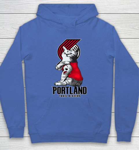 NBA Basketball My Cat Loves Portland Trail Blazers Hoodie - Image 7