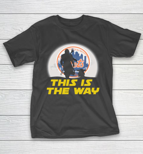 New York Mets MLB Baseball Star Wars Yoda And Mandalorian This Is The Way T-Shirt
