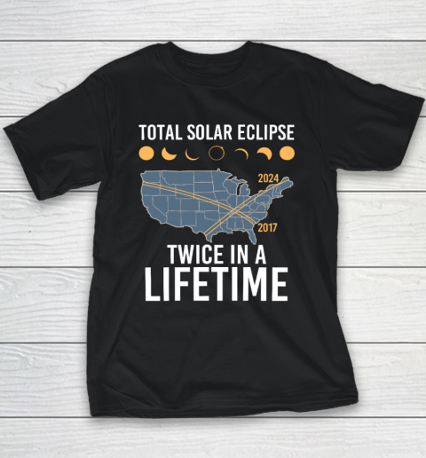 Twice In A Lifetime Solar Eclipse Shirt 2024 Total Eclipse Youth T-Shirt