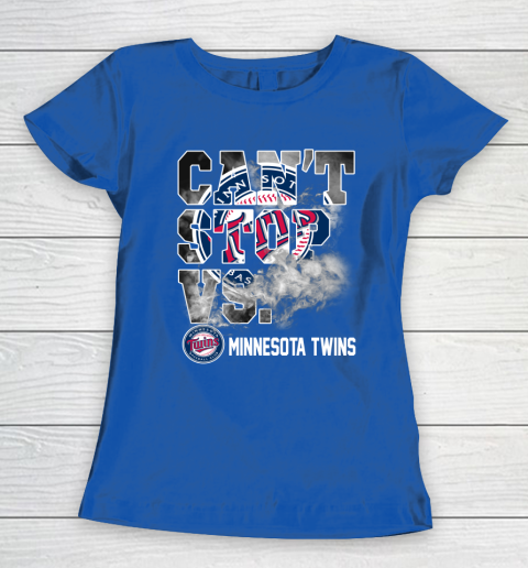 MLB Minnesota Twins Baseball Can't Stop Vs Twins Women's T-Shirt