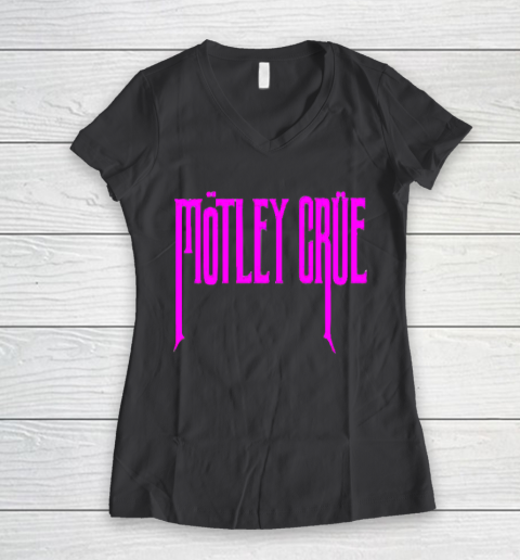 Motley Crue Women's V-Neck T-Shirt 6
